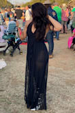 Wore this dress to a music festival and it was absolutely perfect! The fit was great, it was just the right length to wear with a 3-inch heel, and I got a ton of compliments. I added some black tights under the bodysuit to give me a little extra coverage but still with some of the sheer factors and it was perfect. - Holland E.