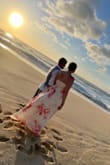 I ordered this for my vacation/anniversary celebration where we went back to where we got married; it was perfect! The top fits well and the dress was long enough which is hard to find. 

I originally ordered a large and it was a bit loose, so I swapped for the medium and was happy with it. - Hannah B.