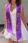 I purchased this dress for my college graduation and it is perfect! It is the right length and if you are worried about the wind because it is flowy, the underlayer sticks to your body so you do not need to worry. It is very comfortable and chic. I got many compliments when taking pictures. - Samantha P.
