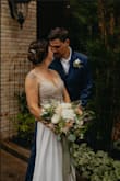 This was the most perfect wedding dress for me. I did get it tailored (I wanted a bustle and a couple of areas to be tighter) but all in all, between the dress and tailoring, it was under $400...FOR A BEAUTIFUL WEDDING DRESS! It doesn't have to be expensive, to be perfect for you.
You won't regret it! - Colleen M.