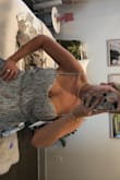 Was so excited about this dress! I planned to wear it to a spring wedding. I was super disappointed when I tried it on though! I'm usually a true Medium/6 in dresses and this was one of the worst fitting pieces of clothing I've ever tried on. Sooo much weird loose fabric in the top of the dress, just very poorly designed. Even tightening the straps and trying to smooth it out wont work. If you are feeling brave enough to try this dress at least order a size down! - Lauren K.