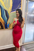 The dress is beautiful! I wore it for my gender reveal and got so many compliments! - Pooja T.