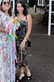 Loved the fit of this! I'm smaller up top but it held up nicely since it had a small rubber strip sewn around the inside. Little tight on my hips when I sat down but still comfortable! I received so many compliments and the colors were so vibrant! - Helen H.