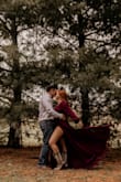 I got this dress for engagements pictures and it turned out soo good!! my only reasoning for 4 stars is i have a large chest (32G) and there really is no give so it showed a lot of cleavage. otherwise this dress was amazing!! - Joy C.