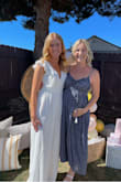 Wore this my bridal shower and loved it. The deep neck line is very flattering the the waist fit well and then went into a swishy wide leg . It is quite long though- I'm 5'5" and even with 3 inch heel you couldnt see my shoes.  Regardless l, would still recommend!! - Katie P.