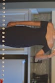 I wore this to an outdoor wedding and the dress was exactly what I was looking for, it was very classy but comfortable to wear for 12+ hours. I'm 5'8" and I thought the length was perfect. I'm usually a size 6 (140 lbs) and the medium fit perfectly. My only complaint is that the hanger straps are in the arm part of the dress and they do not stay hidden. I ended up cutting them off so they wouldn't be visible during the wedding. - Kelsey L.