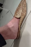 I have super narrow feet and ordered a 7.5. Lengthwise I am right at the edge of my heel, and maybe would have gone with an 8, but in the actual shoe, they feel lost because I have really narrow feet. People with wider feet will be fine. - Valerie G.