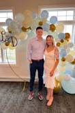 This was the perfect dress for my bridal shower! I got so many compliments! I love the length and felt like it was the perfect vibe for a brunch. I am usually a Small, but wore a Medium in this dress because the sleeves ran a little tight on me. I tried both sizes and the medium was a bit more comfortable in that area. 100% recommend this dress for any of your bridal festivities! - Liz J.