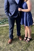 I got this dress for a formal put on with my college. The fabric is light - wrinkles a bit easier - and is great for dancing!
I also got the longer version for my prom a few years ago and it's still amazing! - Kali R.
