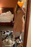 I was first scared that it would fit too large in the bust being a b cup, but it fits just right and the straps are adjustable to make it more form-fitting. The slit is classy and just the right amount of sexy. Went to a dry no dancing wedding in North Dakota at a church and felt comfortable! - Katherine M.