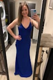Loved the silhouette of this dress and the color. Usually, I'm between an S and XS and went with S because XS was sold out. Unfortunately, it was just too big for me. The fabric is also heavy, which I wasn't expecting, but I don't see it as a negative anyway. If XS comes back in stock I'd definitely be reordering. - McKenzie S.