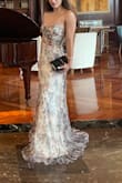 I got this dress for a wedding. Fits true to size and the top corset is adjustable. The floral print looks just like the pictures. Pair with some designer and accessories and it will be by far the best wedding look! - Karina S.