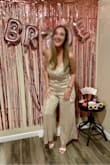 Absolutely love this jumpsuit! It was the perfect outfit for my bachelorette weekend. I am short, so I did have to go and get this hemmed, but everything else fit to a T! Highly recommend:) - Sarah E.