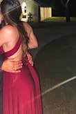 This is by far the best dress I have bought from this website! It's so cute and I love that you can style the top in so many different ways. This is the only pic I have of the back. Loved this and I got sooo many compliments when I wore it for a wedding. Great quality too. Wore with nipple pasties. - Cristina R.