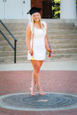 This dress if perfect. Super comfortable and flattering, and the straps are adjustable so you can tie them to your liking. The first order I received the zipper was almost broken however they did send me a new dress to replace it. Was super easy to steam and get wrinkles out. - Emily K.