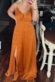 This dress would be perfect for weddings or any fun formal event. Perfect amount of flow on the bottom, but short enough so it fits me with short heels with no altering. It has more stretch than I envisioned so it fits perfectly! Lots of room up top for cleavage, but if you have bigger boobs there is no hiding them.
(Usually an 8/10 in pants!) - Willa L.