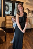 I wore this for my brother's wedding! I received many compliments and I normally don't write reviews on here because of my busy schedule but this dress was so beautiful I had to! It's elegant, perfect if you want to wear something that's not too tight but form-fitting in all the right places. I was wearing flats and am taller than most girls I know and it was a little long but other than that I will be wearing this again. I wish they had it in more colors! - Kathleen E.