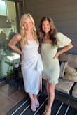 This dress was perfect for my bridal shower! I ordered an 8 and it fit great! It is great quality and so flattering! The slit was a little high so I used a safety pin to make it a little more modest.
Overall I love the dress!! - Madelyn B.