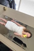 I plan on wearing this dress to my college graduation ceremony in May, and I think it looks amazing! Material is poly/spandex so it definitely will hug your body, which I'm fine with, but it may show a little more than some may be comfortable with! Make sure to wear seamless, skin-tone underwear or else it'll show. I'm struggling to find something to keep my chest in the spot I want it to be due to the color of the dress, but alas! She is gorgeous. ALSO, in the photos I have posted, I mocked up what a shorter hem would look like. Regularly, the dress ran 2/3 inches below my knee! - Mya P.