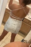 I love this two-piece set!!!! According to the measurements I was a medium. I even talked to one of the people from Lulus. They too recommended a medium. Where there is no stretch I had to go up in size. I normally am a medium in most pant sizes I range from 6-8 in pants. This skirt definitely doesn't have ANY stretch but once you get the right size it's perfect! I first ordered a medium (about 4 inches too small), then I ordered an XL ( WAY TOO BIG), then I ordered a large and it was PERFECT! I was worried about the length based on some reviews but the length wasn't an issue. It's beautiful and I can't wait to wear it on my bachelorette weekend! - Allison S.