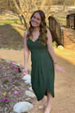 I wore this dress to a wedding and it was absolutely perfect! The dress felt fancy, and I loved the length. The straps are adjustable too! - Kasey C.