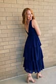 Love love love this dress! Maybe my favorite formal dress I've ever worn! I would normally order a medium but at the time there was not one available so I got a small. Definitely a little tough to zipper but ultimately ended up perfect! - Elizabeth C.