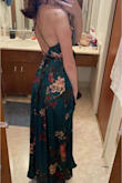 I LOVE this dress, I got it for a wedding in Hawaii. I am so excited to wear it. My boobs fit perfectly I am a 32/C, and the back is open I love her as well. It fit perfectly. I was scared to get the XXS but I'm happy I did! - Allie B.
