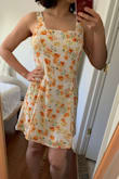 I ordered the M size. Runs loose, but it's ok, I think I prefer like this. It's super cute and the fabric is beautiful! - Jessica Y.