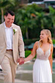 I purchased this dress (and 5 other Lulus styles!) hoping one would be perfect for my wedding in Antigua. I loved most of the styles but this one was the perfect choice! I had it hemmed because I'm so short and was barefoot on the beach for the ceremony but other than that, this dress fits true to size. I have a short torso so the straps were a little loose but not so much that they needed altering. The beading is GORGEOUS and looks very high quality and ornate. The sheer mesh cutouts and v-neck offer a little bit of sexy yet elegant. LOVED IT! - Emily M.