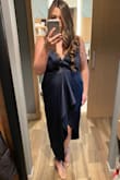 Such a beautiful dress for a wedding guest! I was not sure about the asymmetrical look but it was stunning! I received many compliments on it all night! The color is also so beautiful in person! Would recommend it to any friend! - Melissa P.