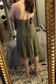 The dress fits a little tighter than I would have thought. Honestly had a little trouble shimmying it over my hips/shoulder when trying to get it on but once it's in place it fits really nice. Hits right at/below my knees, wish it was slightly longer. But otherwise great quality - Kyleigh D.
