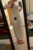 This dress was a little too frumpy on me & the amount of fabric in the front overpowered me. The chest was also way too big on me also. Would be cute if it fit correctly though! - Megan C.
