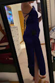 This dress fit so weird on me. The back is very cool, but the front is horrendous on me. I had to have it tied super tight to be able to cover myself and then it didn't lay flat. - Megan C.