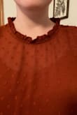 I wish the neck on this was a little tighter like a mock neck. It was a little loose on me & made the overall look off. I loved the color & design of the dress itself! - Megan C.