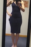 I have a pretty small upper half and a much wider lower half. There is weird seaming on the boobs so it looks like my nipples are showing through but it's just the seam/fabric. I ordered a small and it was perfect if not slightly loose on top so ordering a medium would probably have been too big. However, it was pretty tight and super stretched around my hips/butt/thighs and you can see the fabric pulling which is not obvious on the model at all because she's standing in a weird position. So then the bottom of the dress which is not pulling has a weird shape by my knees. Ended up returning, unfortunately. Could just be my body type since I see it looking great on a bunch of other reviews. - Samantha H.