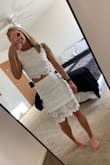 Fits perfect! Very flattering two-piece outfit. I absolutely love it!! Shipped quickly. - Megan M.