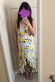 It is a little too tight at the top so I'm returning. It feels kind of ok while standing, however when I sit down I have some trouble breathing. I'm normally an XL with Lulus while an L with most other brands (Gap, AE, mall brands). It looks cute though, but I'd recommend ordering a size up if possible (unfortunately XL is as big as Lulus will go). I think Lulus sizing has gotten a bit smaller this past 2 years (since COVID started) as I never had much issues with Lulus before the pandemic. In the past Lulus dresses always had room to breathe, however I've had some size problems in a few recent orders. Lulus could have added 1/2-1 inch more fabric to the top or at least added some stretch to the fabric, and I think it would have been perfect. - Sunny W.