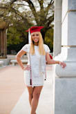 I wore this dress for my grad pics and loved it. There's no stretch and it's tight-fitting but it looks so good. - Bryanna G.