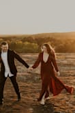I got this dress for my engagement pictures and it was everything and more! Fit like a glove, kept my chest secure (which is hard to find a deep V dress that I don't feel like I'm going to slip out of), and moved so perfectly in our photos. Absolutely would buy again! - Nicole K.