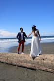 I actually purchased 3 different dresses and kept this one. After looking at photos for inspo I wanted a fun two-piece that could be worn with a hat and hiking boots. The skirt was a little too long so I tripped on it quite a bit - would have got it hemmed if I had time. We eloped on the Olympic Coast and it was absolutely perfect! - Brandy T.