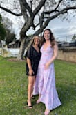 This dress is extremely cute and comfortable! Since the wind was a little crazy that day I had to be careful with it, but that's with any dress with a slit. It fit well and I didn't feel too hot or cold throughout the wedding we attended. I would definitely recommend! - Chandler L.