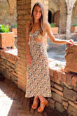 I ordered an XS and it fits me perfectly! It was the perfect dress for Napa Valley for an early spring bachelorette trip! The dress is lightweight and super soft! I am 5'8, 34 A bra size. This dress might be hard to wear if you have a larger bust as there is no support in the top. I love this dress and can't wait to wear it again. - Morgan Y.