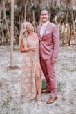 This dress is magical. I received so many compliments this past weekend and it is great quality. Runs a little long and large, so I went with XS and it fit really well. I'm usually a S/M. Definitely would wear pumps with a high heel! 10/10 highly recommend. - Victoria H.