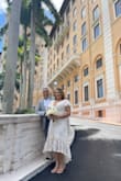 The dress is beautiful, the fabric, the cut but it runs small, especially on the breasts.  I buy size L in dresses in other brands and they fit me super well but this being L I am very tight on the breasts.  I still wore it on my wedding day. - Hannie C.