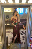 This dress is so incredibly comfortable! I love that you can make it as loose or tight as you like (I definitely loosened it after the wedding feast). The color and fit are exactly what you see in the photos. The top fabric is silky and gorgeous, there are two layers. It is long but I didn't need any altering when I put heels on (I'm 5'7) - Allison L.