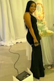 Really loved this dress for the silhouette. The color black is formal in itself, so you can dress it up or as is. I ordered a small, fits really well and accentuates in all the right places. I wore platform shoes to add a little height. Definitely recommend. It's worth it. - Carole M.