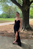 I LOVED this dress! It was perfect for senior prom and it's classic enough that I will be able to wear it for other events in college. This dress made me feel absolutely gorgeous, and I got so many compliments! My waist is smaller than my hips, so I got it altered a bit to be tighter at the waist, but I probably would have been fine without. The fabric is thick enough that you don't need to wear a bra underneath. If you're considering this dress for any kind of formal occasion, buy it! - Sarah R.