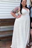 Ordered this dress for my bridal shower and it was perfect! It was a nice soft material, super flattering and I was happy that the deep v didn't look too dramatic on me like it did in the reference photo lol. Received many compliments on the dress and I will definitely wear it again over the summer. I'm giving it 4 stars because the straps were a thinner and weaker material than I thought plus I should have ordered a 1x because it was a little too big in my bust area. - Meghann C.