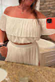 This dress was SO Fun!! Hits in a great spot for tall girls. Flattering for those without washboard and very comfortable. Top and skirt could also be so cute pieces with other items. Highly recommend! - Heather E.