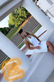 I am always nervous about white dresses, but love this one. It's not see through and is very comfortable - Sophie C.